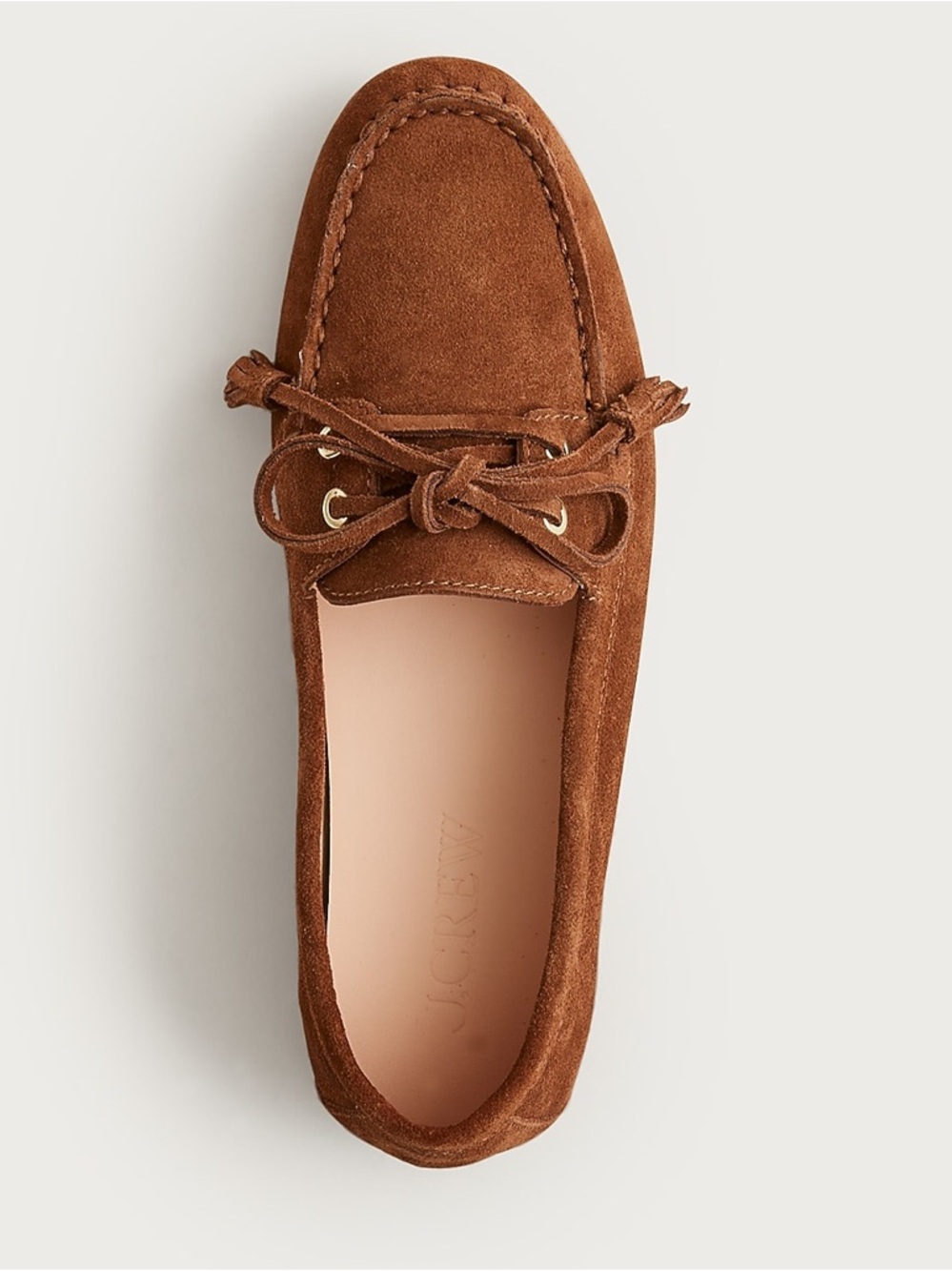 J. Crew Suede Driving Loafers English Saddle Brown Size 10.5 New - Picture 3 of 10
